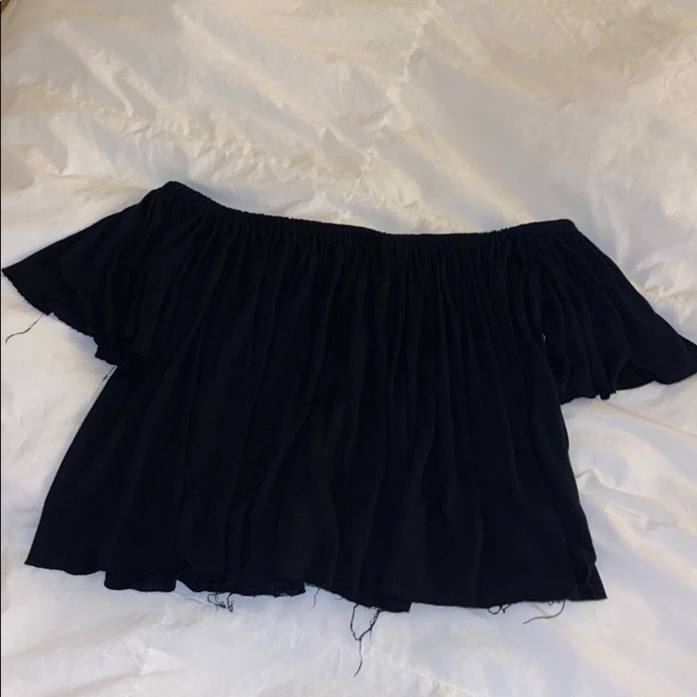 Black off the shoulder top